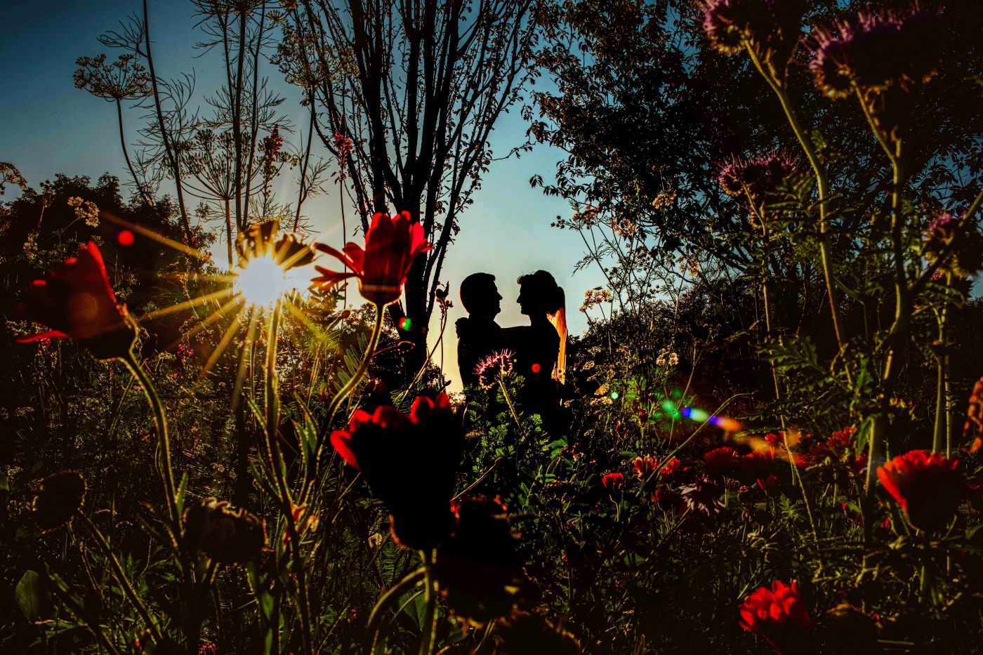 As the sun lowered in the sky I noticed one open area in the vegetation where I asked my couple to s...